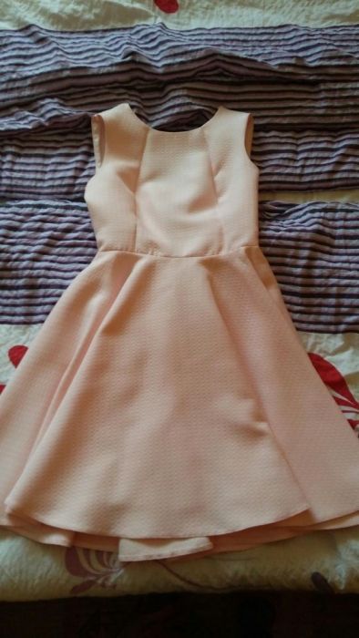 Sukienka 34 pudrowy roz