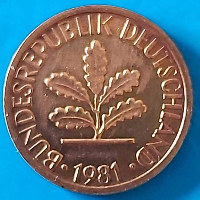 1 Pfennig de 1981 G, Alemanha