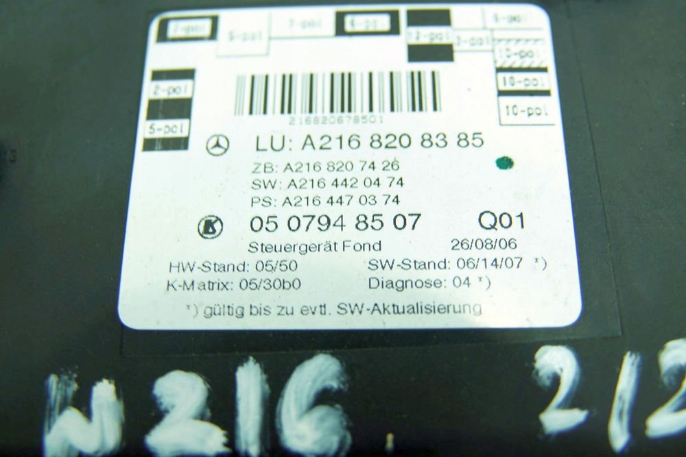 moduł drzwi prawy a2168208385 mercedes cl w216 usa