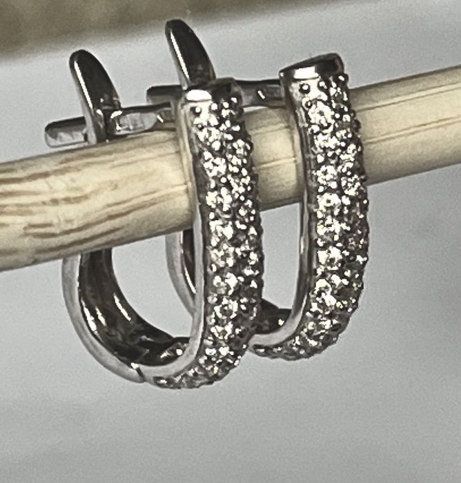 Золотые серьги 0.60 ct бриллианты