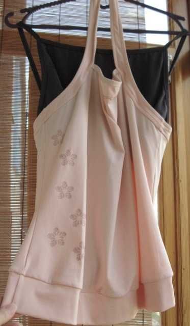 майка топ двойной rbk top play dry c m 10 12 розовая серая сиреневая