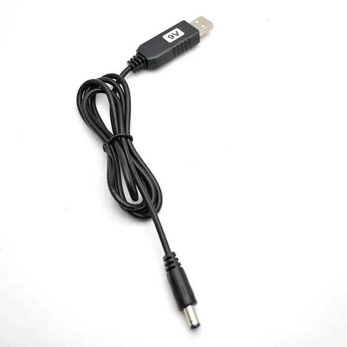 Кабель перехідник підключення роутера ві павербанка USB to DC 5V to 9V