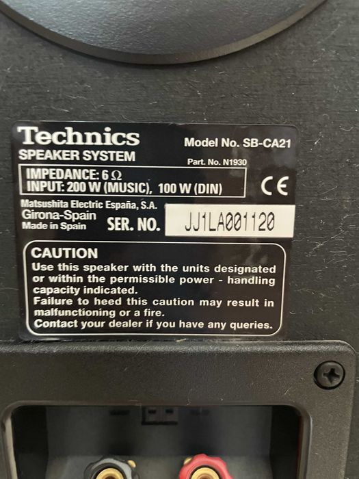 Kolumny głośnikowe Technics SB - CA 21 Głośniki podłogowe SB-CA21