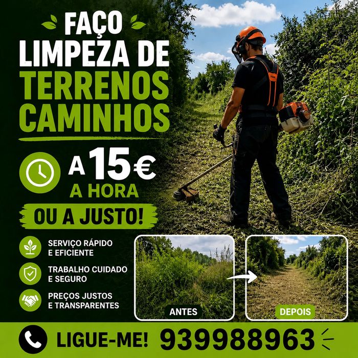 Faço limpezas de terrenos ou caminhos