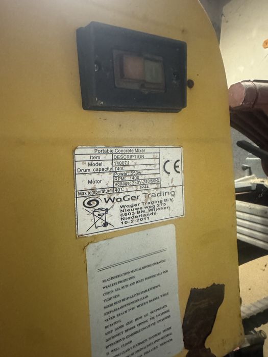 Betoniarka Woger Trading 140L
