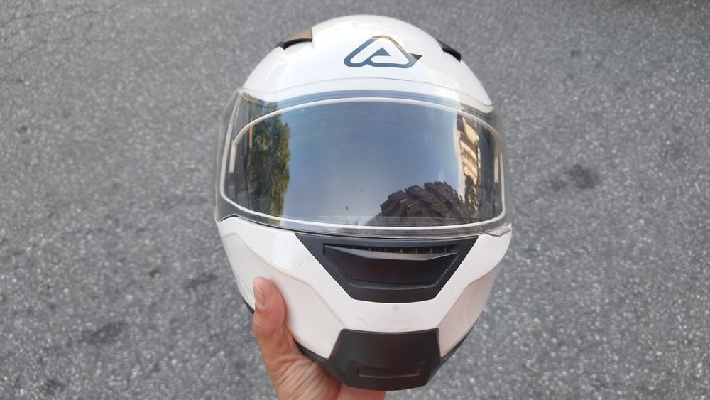 Capacete ACERBIS BOX G-348 Branco C/ Equip.  comunicação Bluetooth