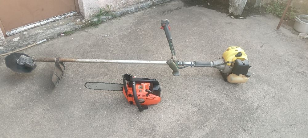 Roçadora e motosserra