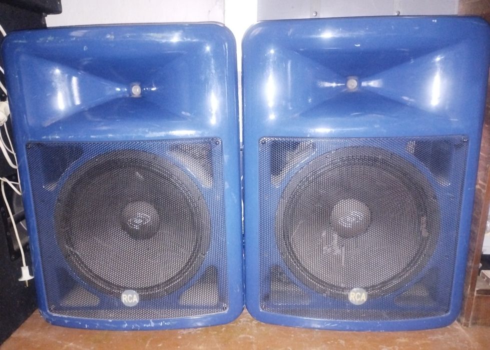 Акустические системы Колонки синего цвета редкие 15 дюймовые динамики