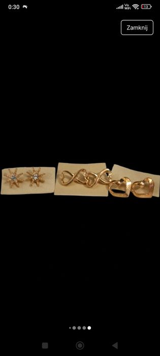 6 par nowych kolczyków