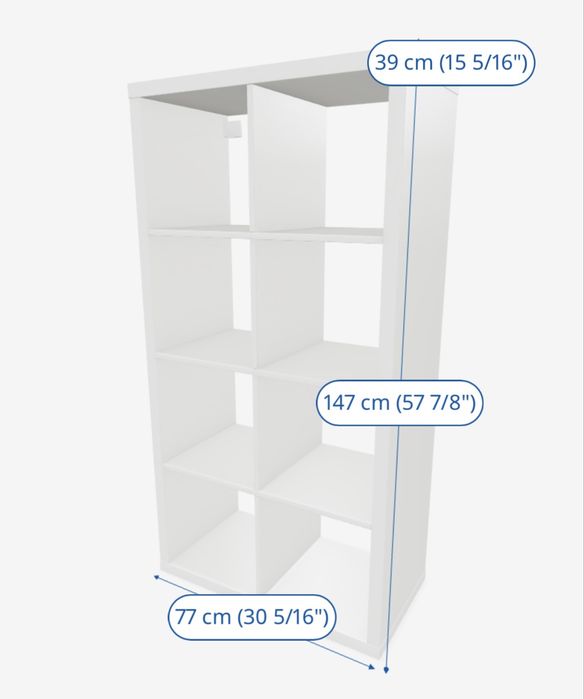 Kallax 8 cubos branca Ikea C/ gavetas