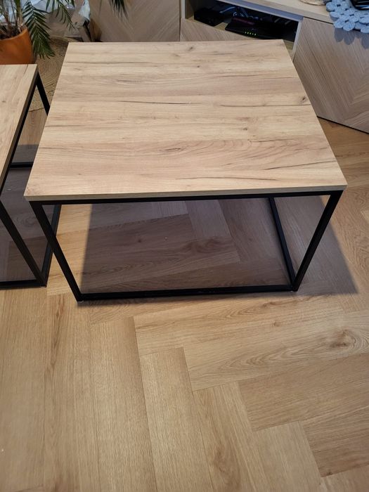 Stoliki loftowe drewniane - stan bardzo dobry