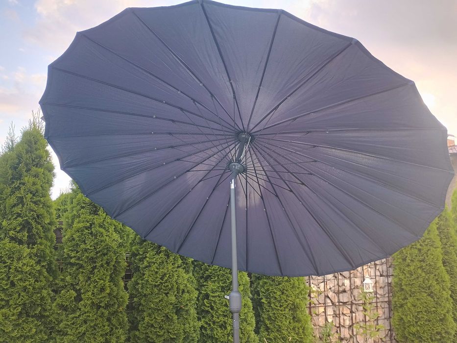 Parasol granatowo- antracytowy