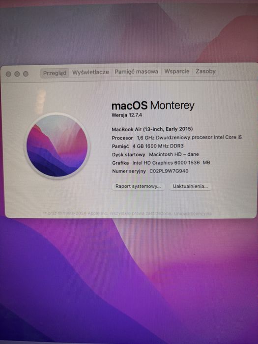 Apple Macbook Air 13.3' 2015