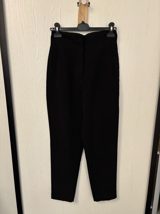 Czarne wysoki stan spodnie zara