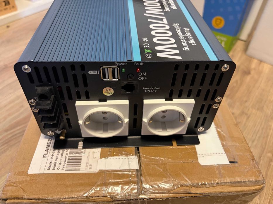 Falownik Sinusoidalny 3500 W FLAMEZUM 12V/230V Przetwornica napięcia
