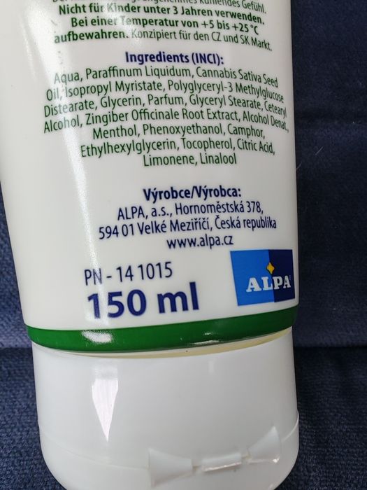 Alpa maść konopna 150 ml do masażu ciała
