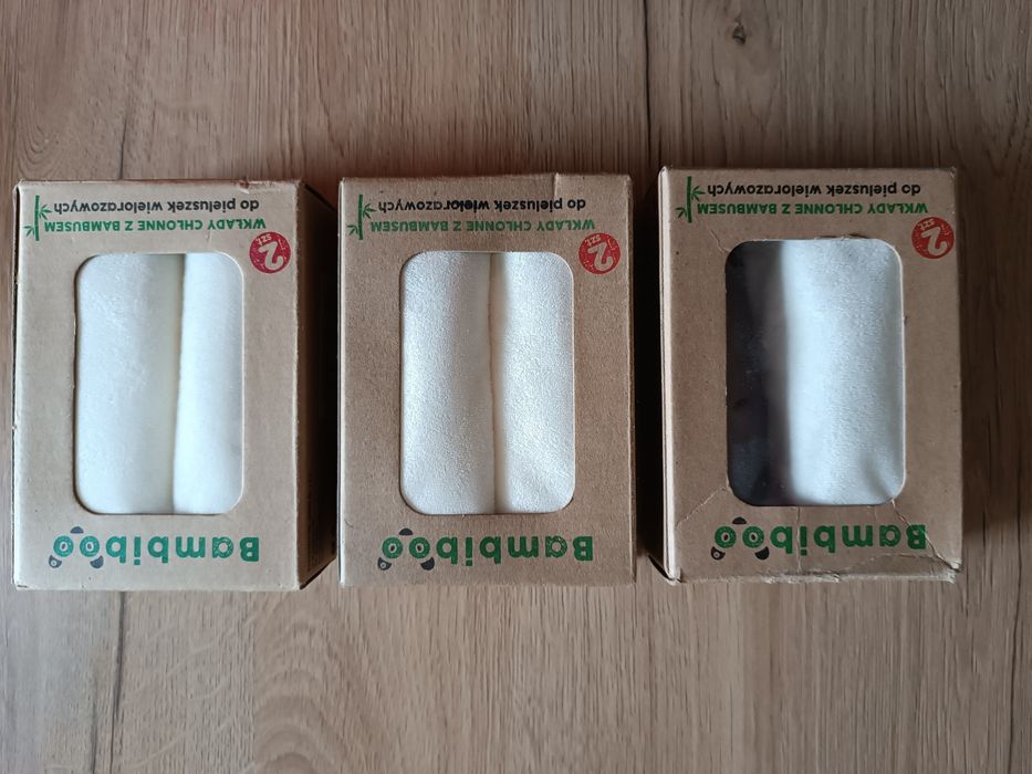 wkłady  bambiboo z bambusem pieluszka wielorazowa z kieszonką