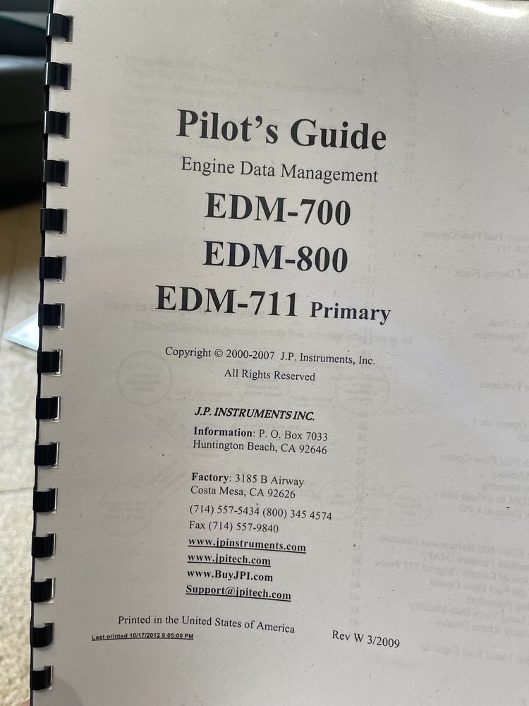 JPI EDM 700 DIGITAL & ANALOG EGT / CHT Pilot’s Guide Cessna Jelenia