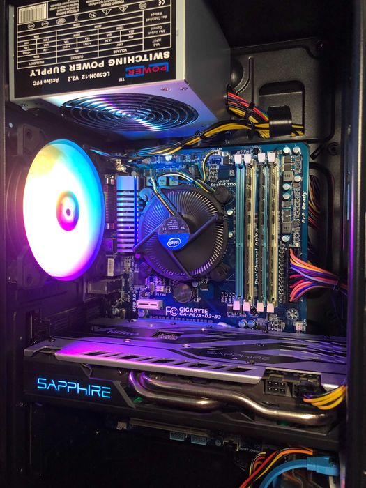 Игровой ПК Intel i7/16Gb/RX570/SSD256+500 компьютер системный блок