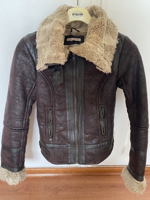 Casaco de pelo e efeito pele