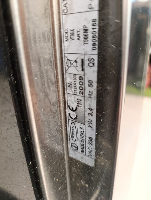 Kuchnia włoska  BORETTI Gaz+piekarnik elektryczny 230V.