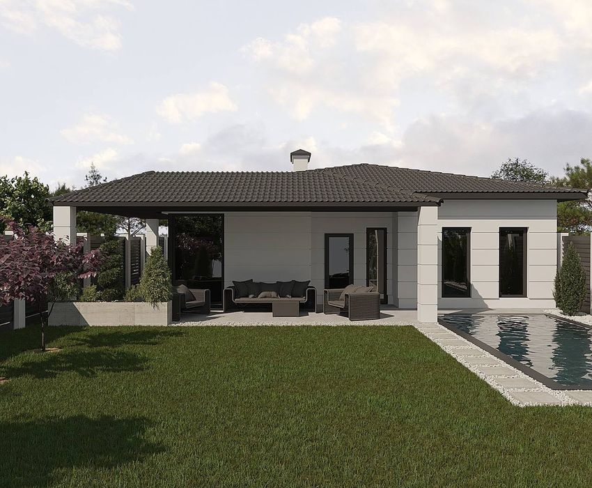 Одноэтажный дом с террасой‼️ Червонный Хутор! Рассрочка 18 месяцев!