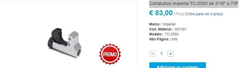 Cortatubos Imperial TC-2050 de 3/16" a 7/8"