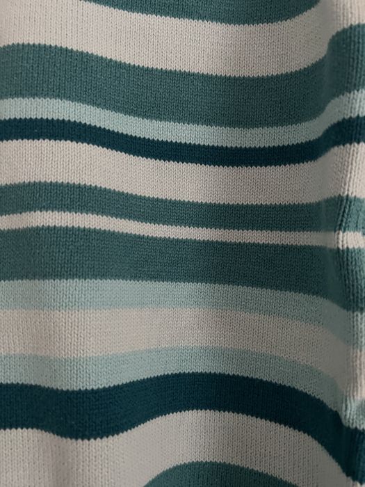 Sweterek w paski niebieski turkusowy bawełniany