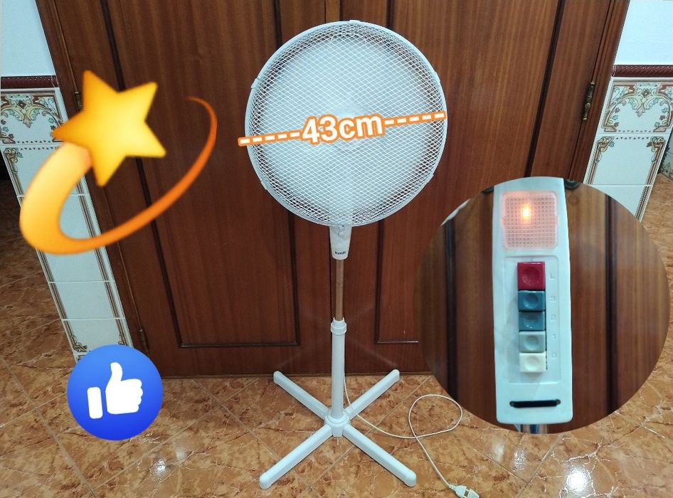 Ventilador ventoinha de pé alto casa quarto apartamento vivenda escritório gabinete cozinha.