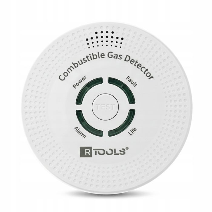 Detektor Czujnik Gazów Wybuchowych Metan Gaz Ziemny Alarm Usb-C Aku