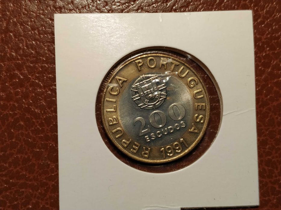 A312 moeda de 200 escudos de 1991 Bimetálica - Portugal