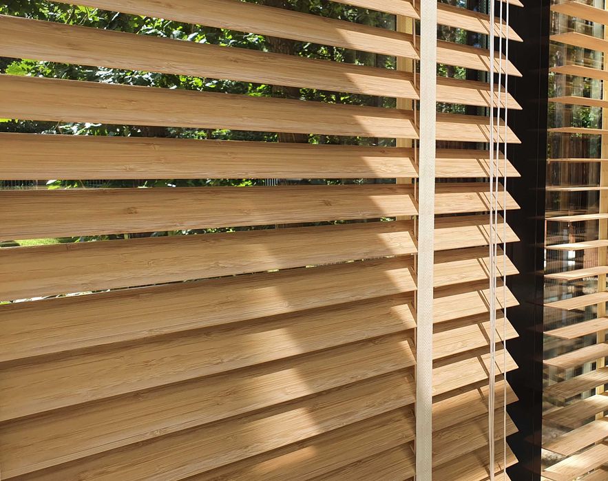 Żaluzje BAMBUSOWE Drewniane  50mm 35mm 65mm NA WYMIAR pomiar +montaż