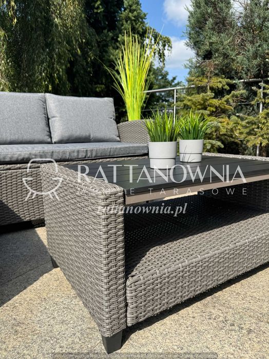 Narożnik Ogrodowy Tarasowy Meble Ogrodowe Technorattan OBNIŻKA !!