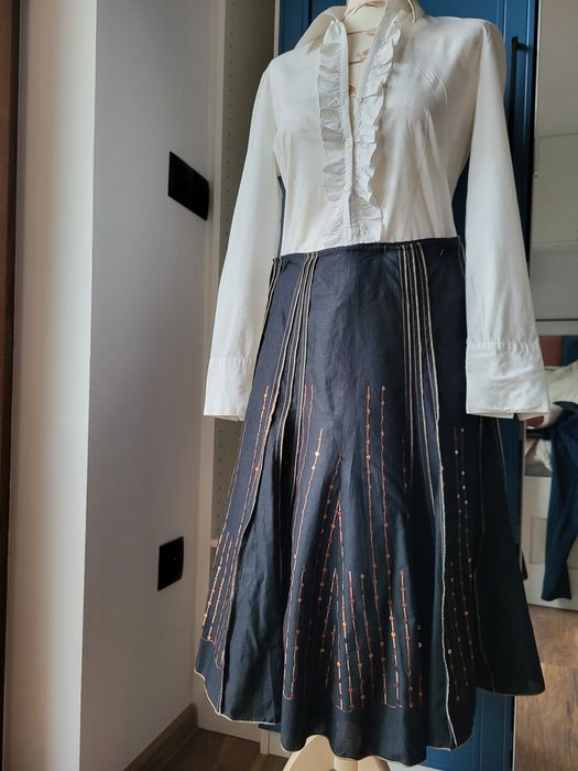 Spódnica czarna elegancka podszewka S