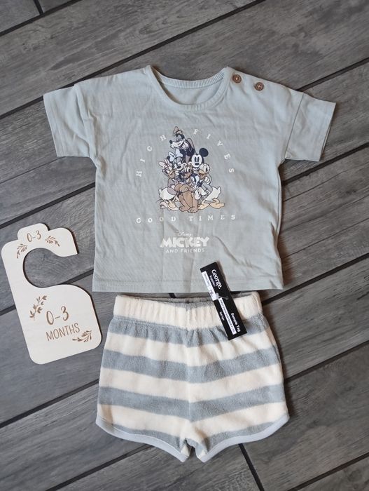 Komplet niemowlęcy, komplet letni, bluzka i spodenki, 56-62 cm, 0-3 m