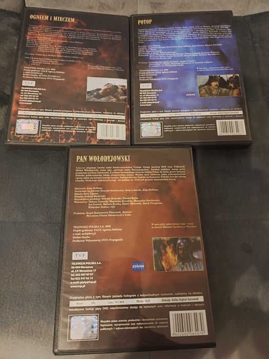 Trylogia Sienkiewicza - filmy dvd.