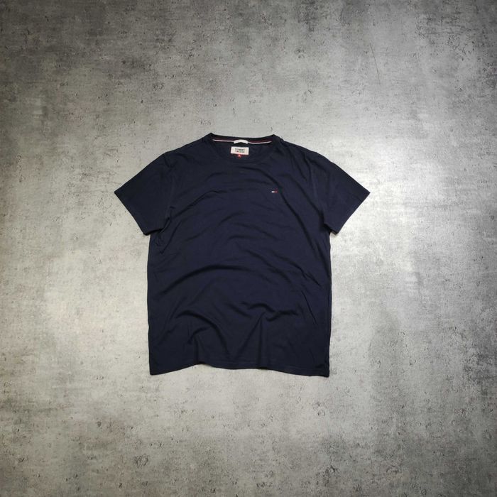 MĘSKA Granatowa Koszulka PREMIUM Tommy Hilfiger Małe Logo TH Haft