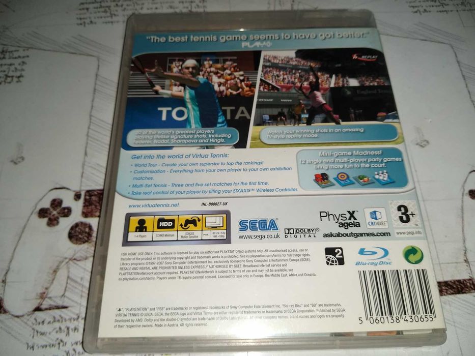 Virtua Tennis 3 Ps3 bez rys