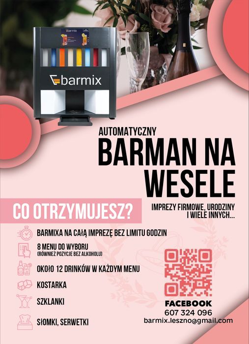 Barman automat barmański Leszno Kościan Wolsztyn Barmix