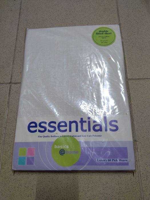 Lençol de cama branco ajustável