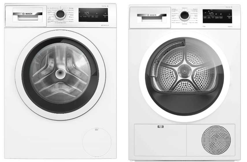 Super ZESTAW Bosch Pralka + Suszarka + łącznik 8kg NOWY! - Gwarancja -