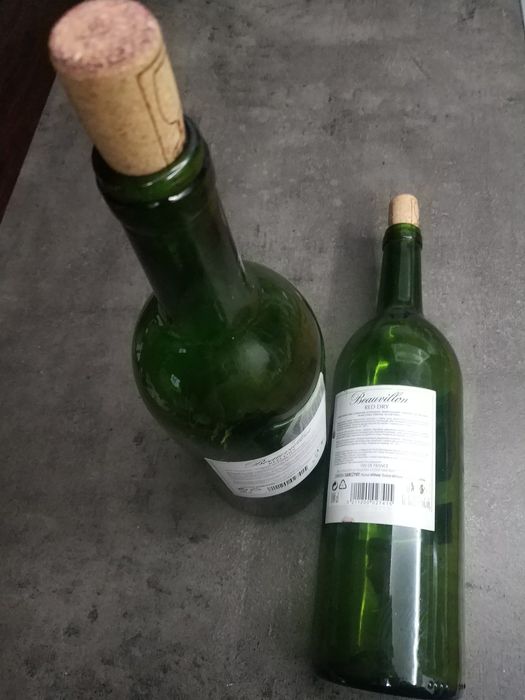 Butelki szklane z korkami pojemność 1l - 22 sztuki