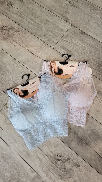 Hana dwa koronkowe biustonosze nowe XL/2XL