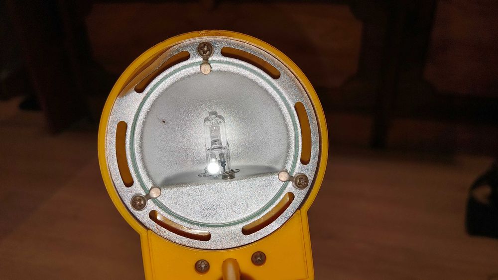 Lampa biurkowa vintage yellow El Star 20w halogen stan bdb