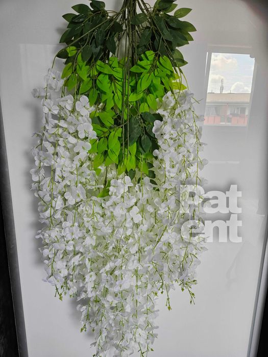 Wisteria biała jasna glicynia sztuczna girlanda dekoracja 12 sztuk