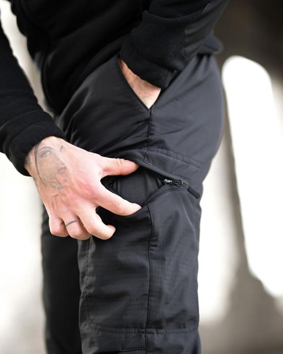 Тактичний чорний Softshell комплект 5 в 1 LUNAR чоловічий 5 речей