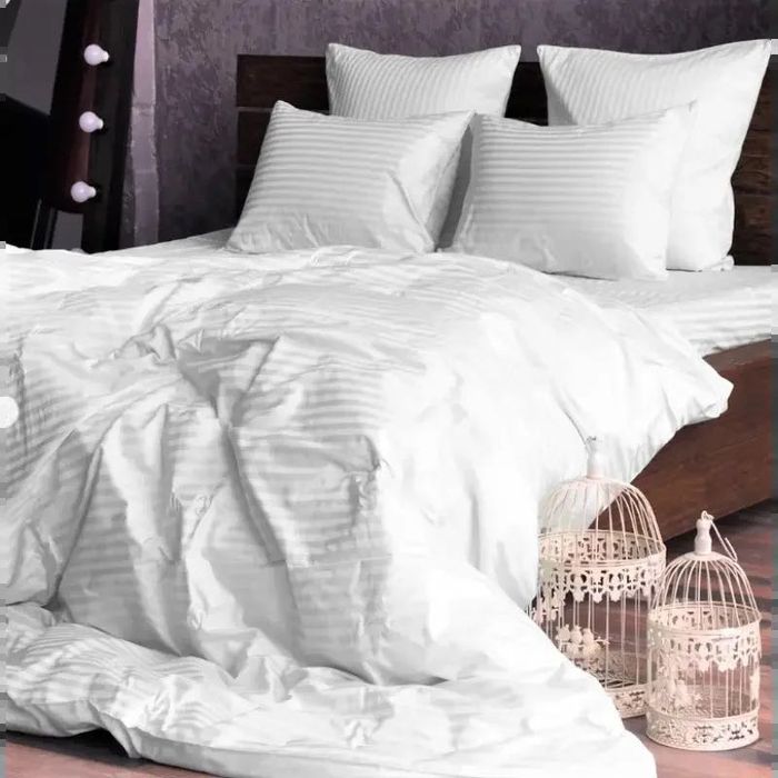 Комплект постільної білизни однотонний полуторка двоспальний євро