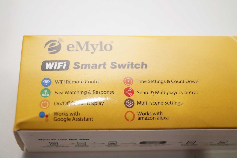 EMYLO Bezprzewodowy przełącznik światła Smart Life Switch WiFi Alexa