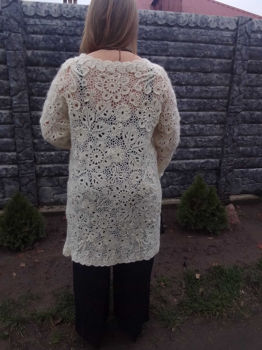 Кардиган ирландское кружево 48 размер