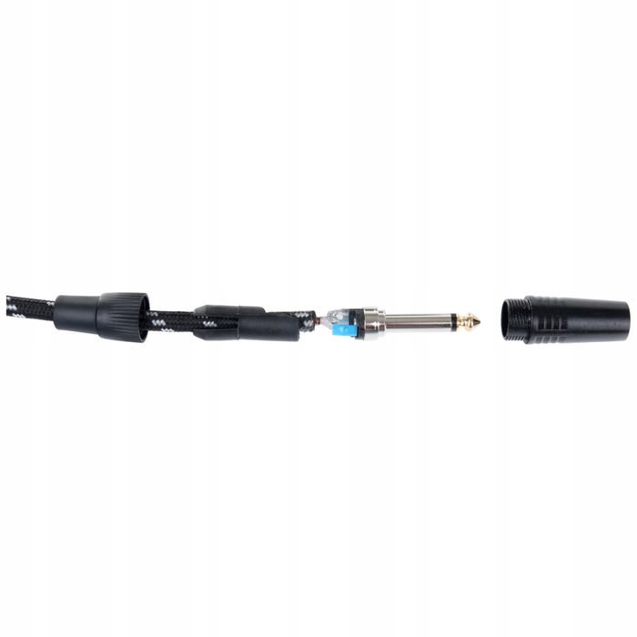 Kabel gitarowy Jack 6.3mm 3m w oplocie